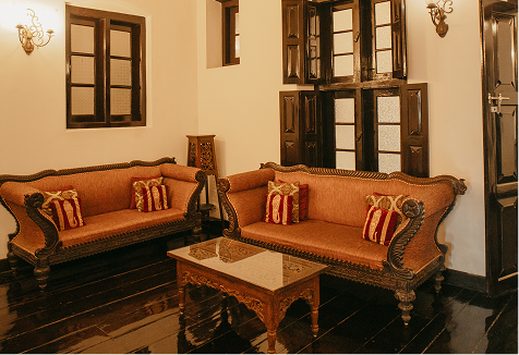 Furnished suite seating area